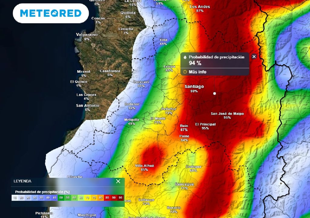 Probabilidad de precipitación ECMWF Probabilidad de precipitación ECMWF