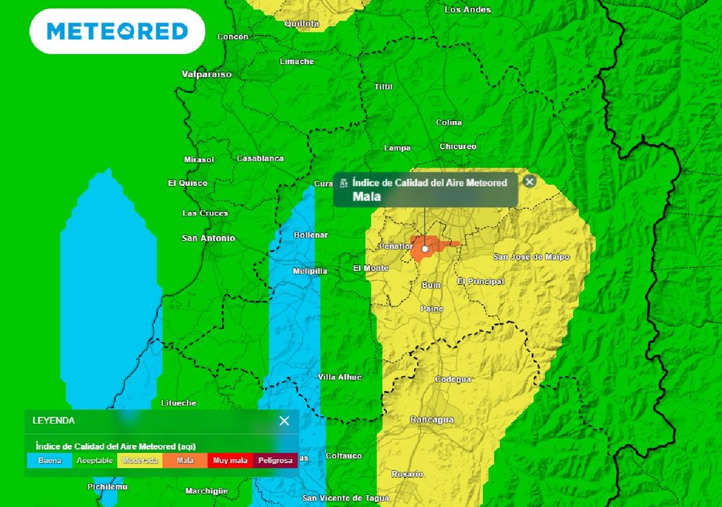 Índice Calidad del Aire (ICA) Meteored