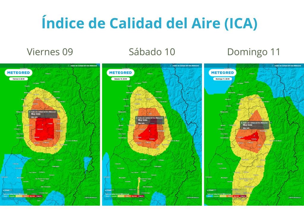 Índice Calidad del Aire (ICA), Santiago de Chile, Meteored Índice Calidad del Aire (ICA), Santiago de Chile, Meteored