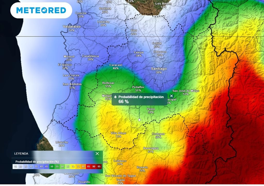 Precipitation probability ECMWF