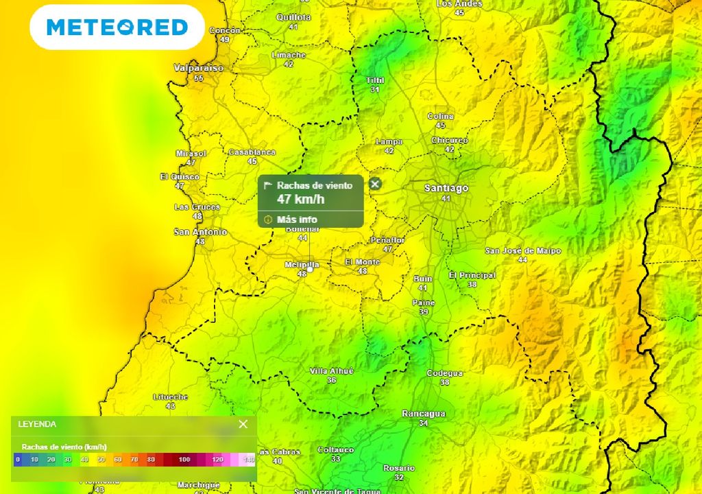 Rachas de viento ECMWF