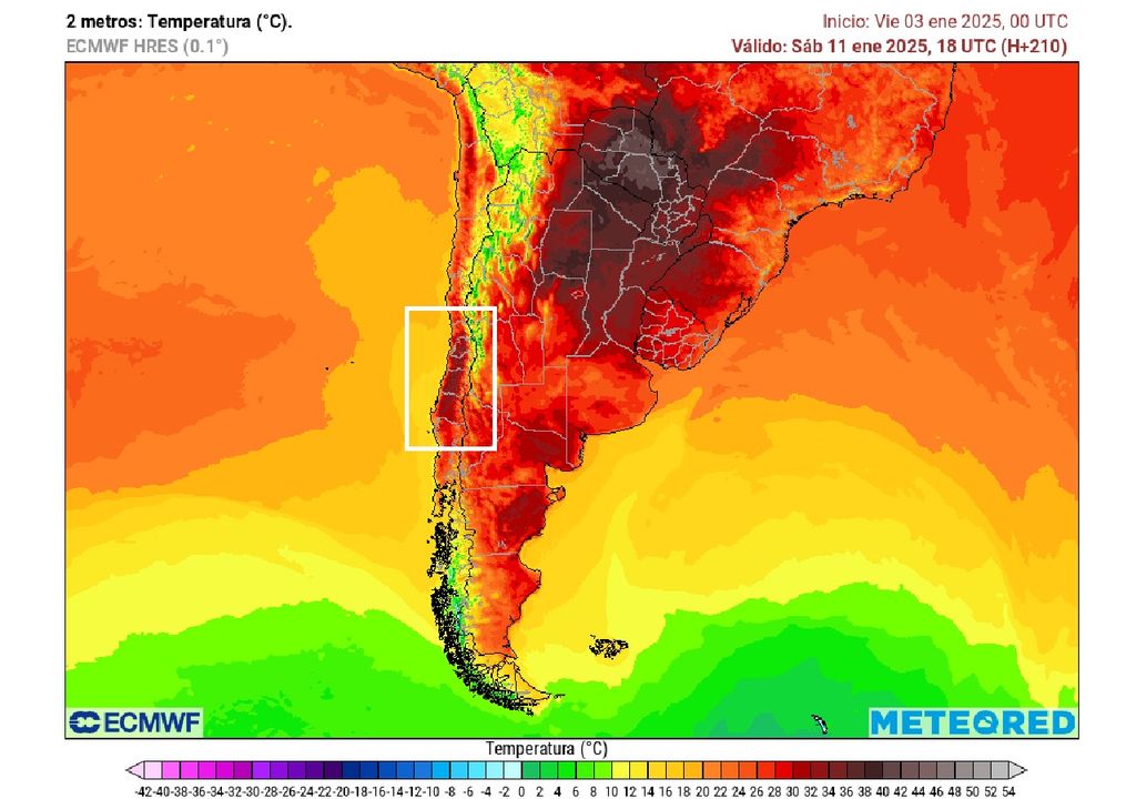 Temperatura ECMWF Temperatura ECMWF