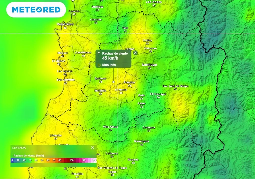 Rachas de viento ECMWF