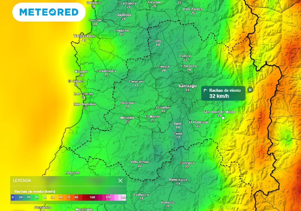 Rachas de viento ECMWF