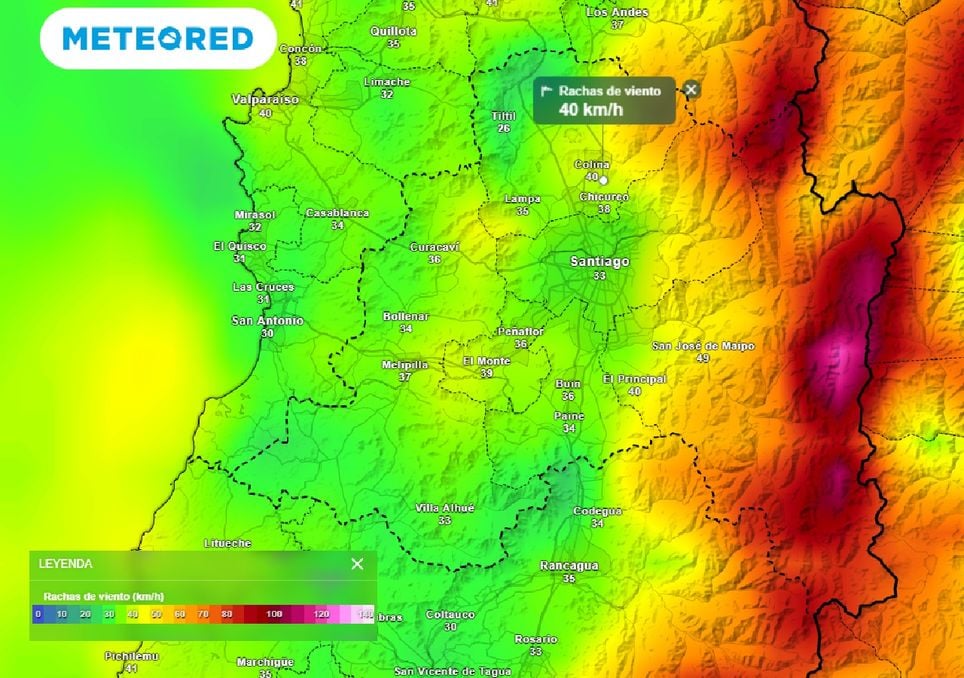 Rachas de viento ECMWF