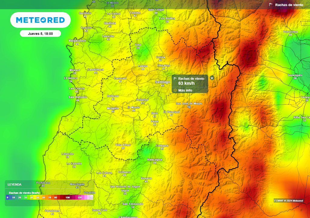 Rachas de viento ECMWF Rachas de viento ECMWF