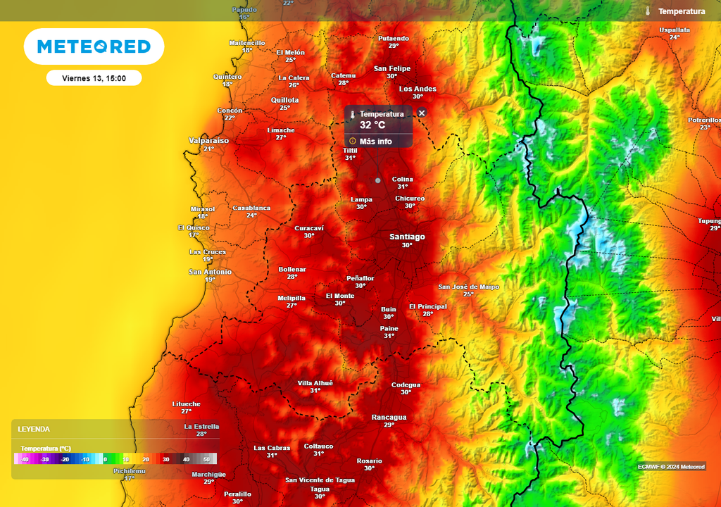 Temperatura ECMWF Temperatura ECMWF