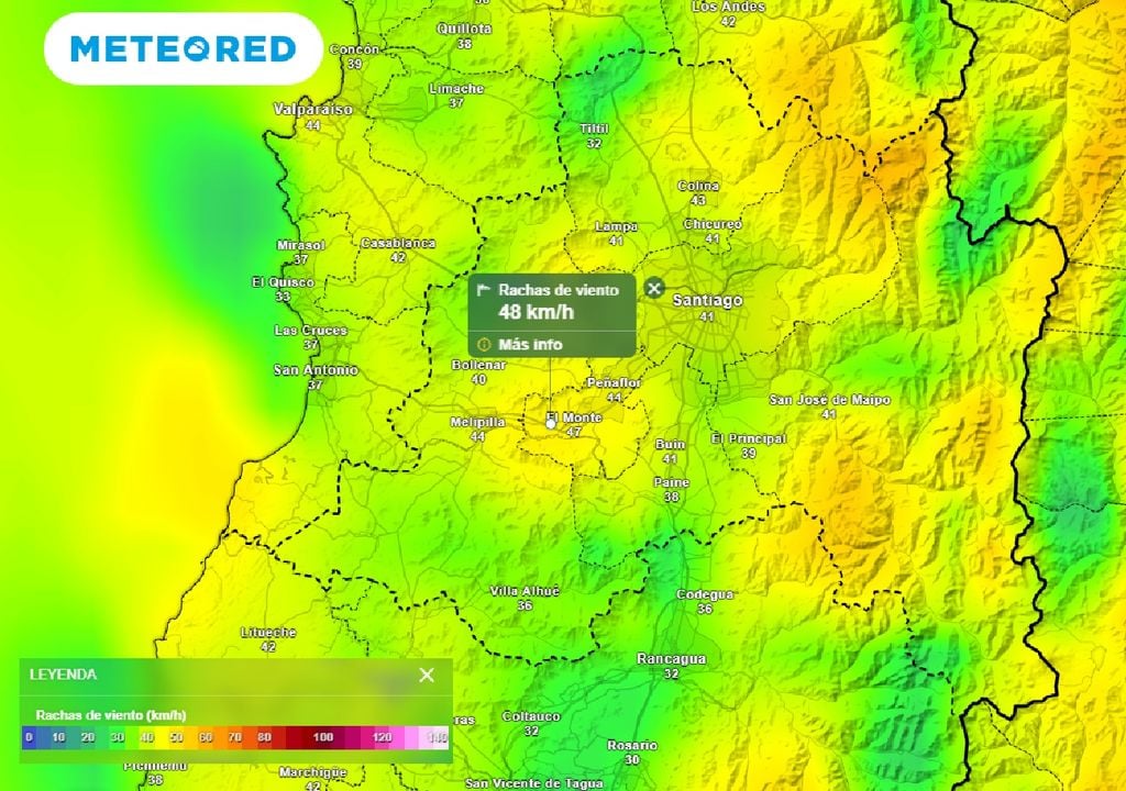 Rachas de viento ECMWF