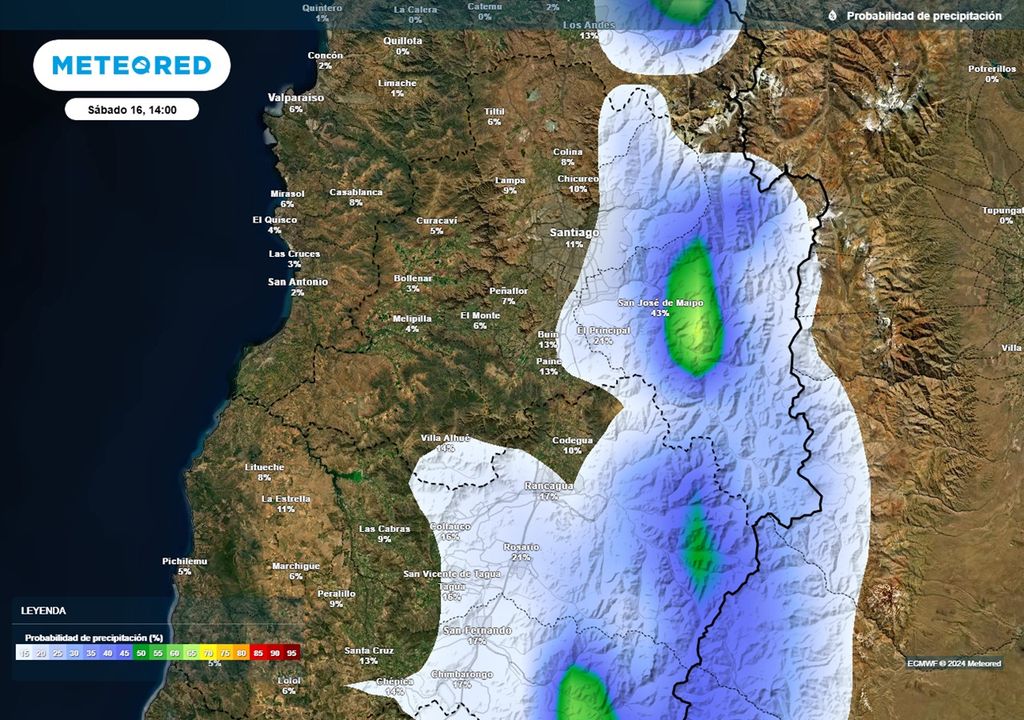 mapa de probabilidad de precipitaciones
