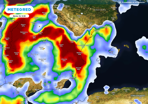 El tiempo en Valencia se va a complicar: cerca de 30 l/m2 previstos, con el pico de intensidad entre estas horas