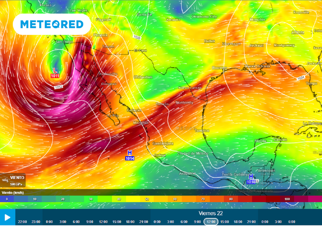 Sistema invernal en el noroeste ynorte de México