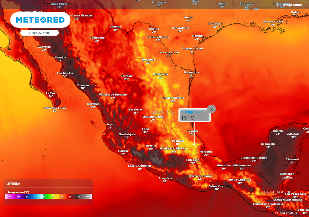 Temperaturas en grados Celsius: un rato menos calor