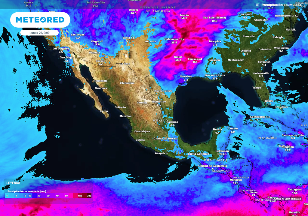 Acumulado de lluvias en milímetros Acumulado de lluvias en milímetros