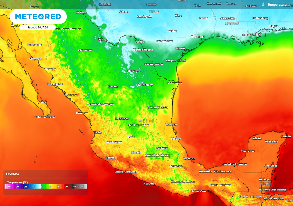 Temperaturas en grados Celsius