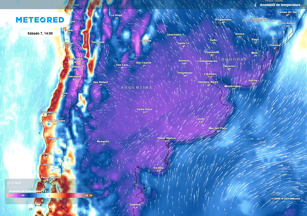 Frio, Heladas, Temperatura, Anomalia, Buenos Aires, Argentina