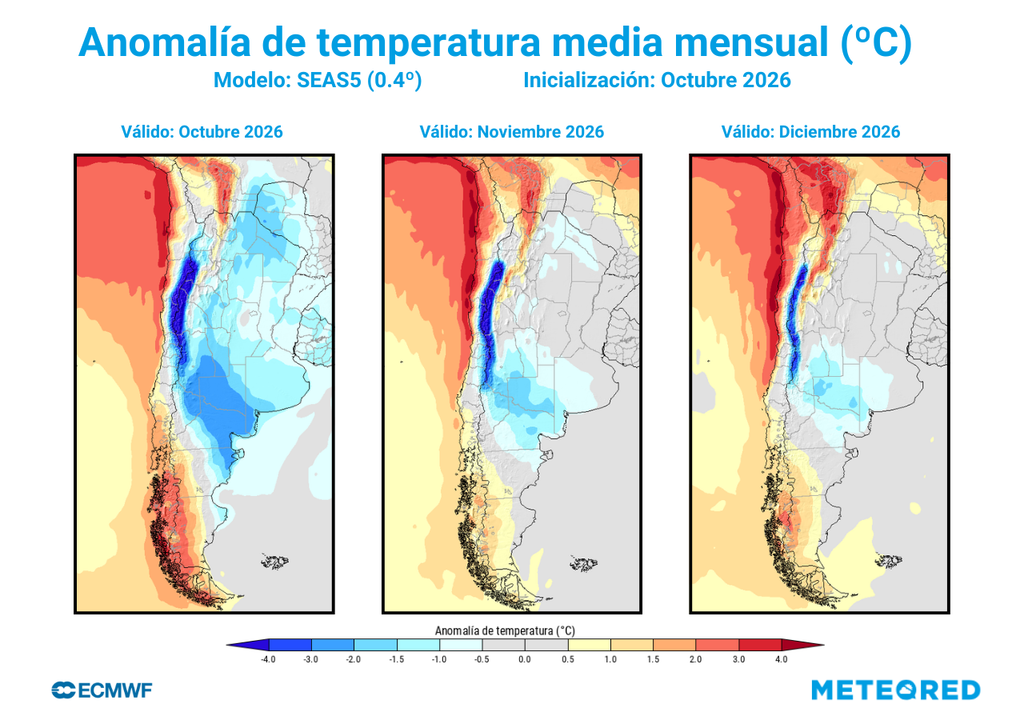 El norte de Chile sentirá fuertemente los efectos del aumento de temperaturas del océano, como consecuencia de la propagación de El Niño costero. La evaporación alta hará frecuente los eventos de lloviznas en la costa norte durante el último trimestre del 2026.