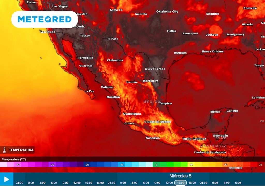 Modelo ECMFW - Temperatura ambiente en grados Celsius Modelo ECMFW - Temperatura ambiente en grados Celsius