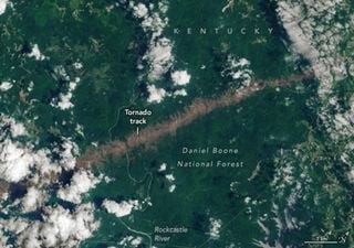 La inmensa cicatriz visible desde el espacio que dejó el violento tornado EF-4 que arrasó Kentucky hace unas semanas