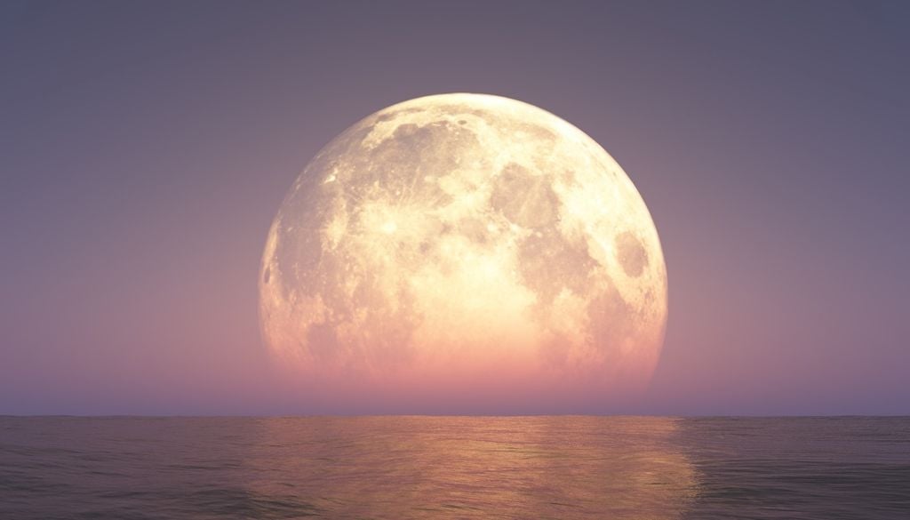 Si comparamos con lo que vemos, cuando la Luna está cerca del horizonte, parece ser más grande de lo normal.