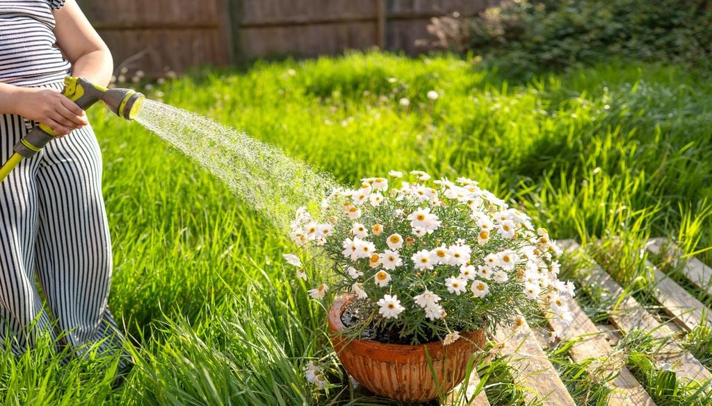 L'irrigazione al mattino riduce la perdita d'acqua dovuta all'evaporazione.