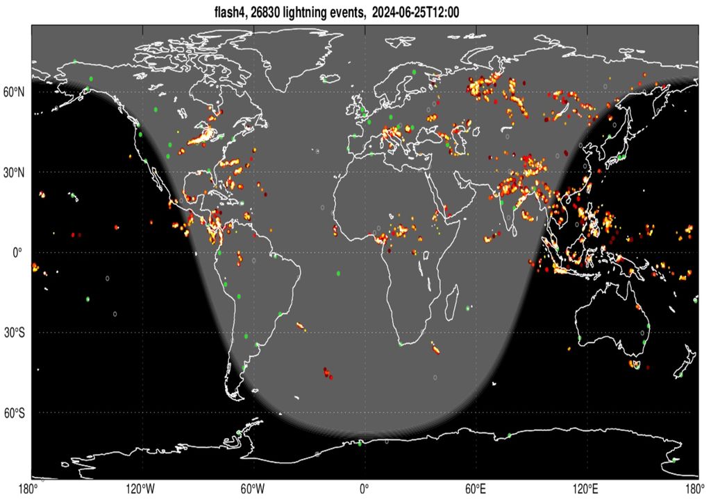 Rayos en tiempo real