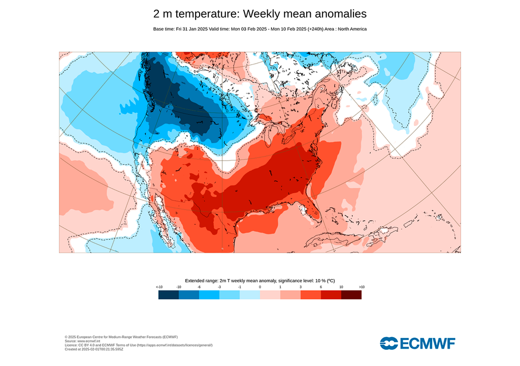 Vorausgesagte Temperaturen