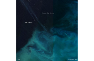 Emisiones de metano detectadas sobre plataformas en el Golfo de México