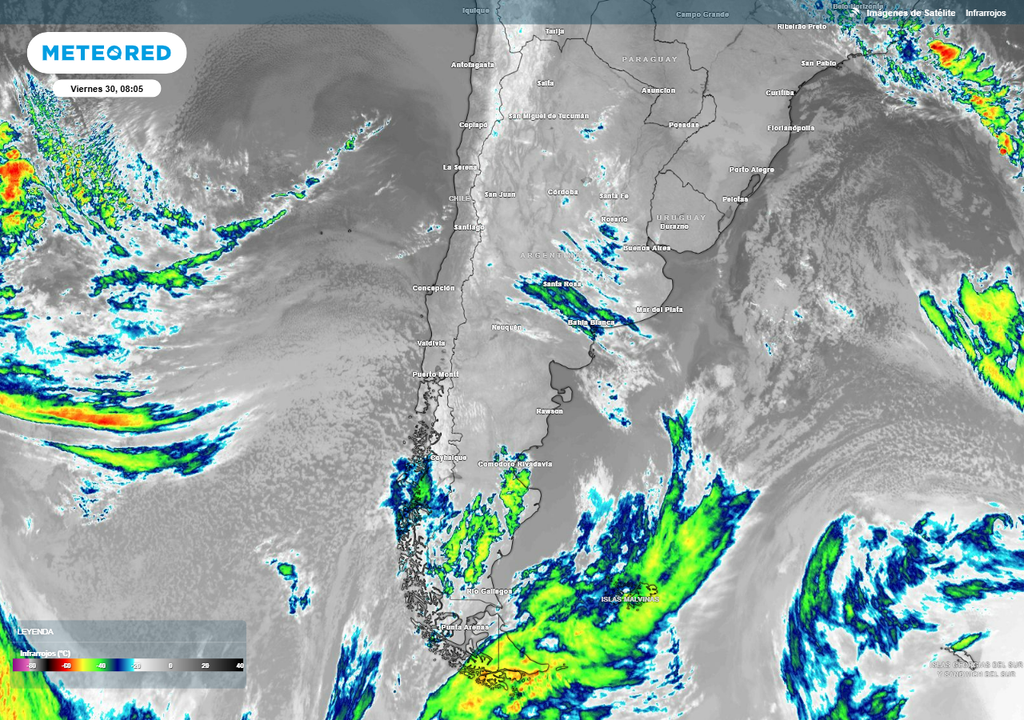 Tiempo Argentina clima pronóstico frío polar lluvias alerta