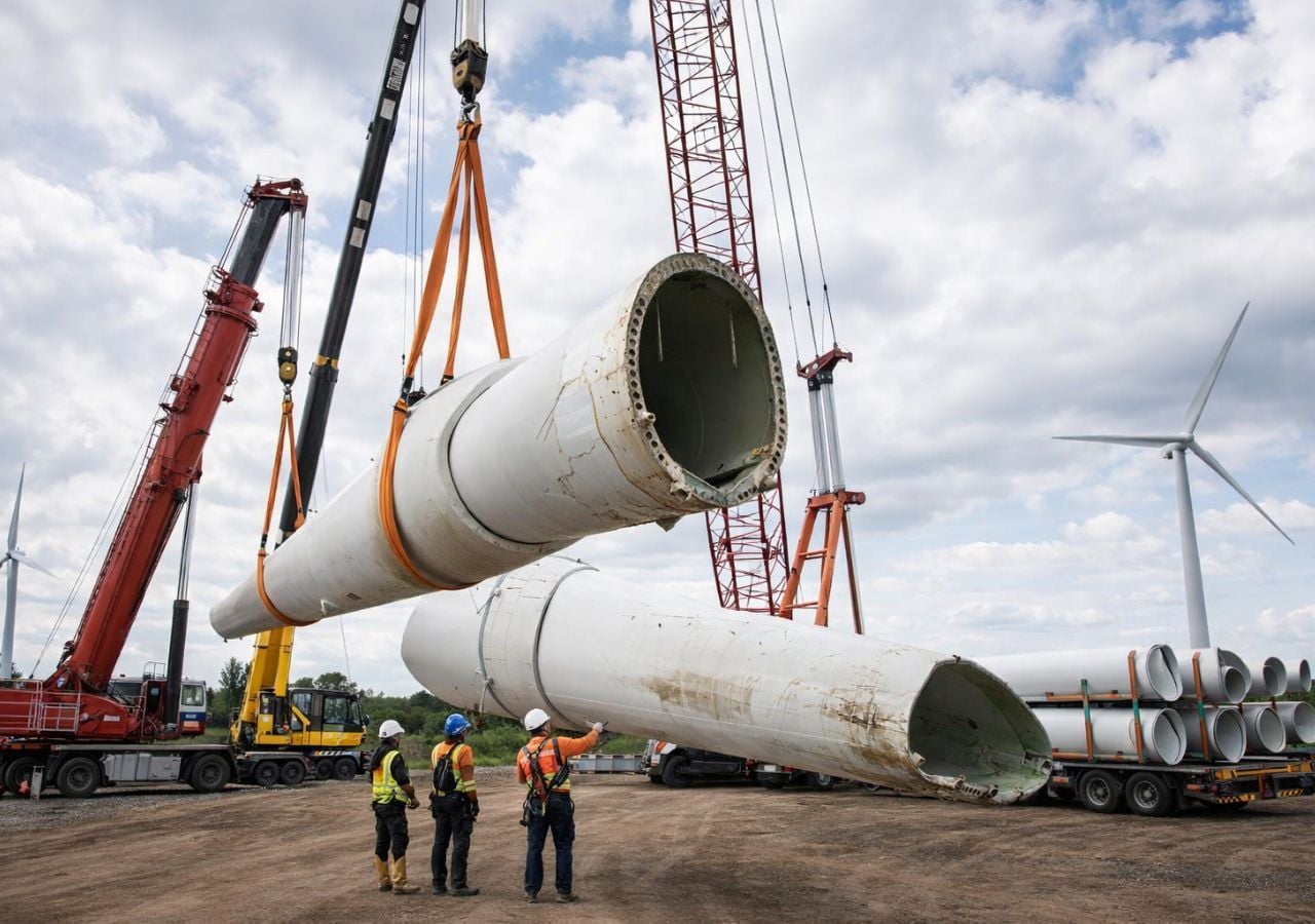 Una sola pala eólica puede superar los 80 metros de largo. Por su tamaño y por estar fabricadas con materiales compuestos muy resistentes, estas estructuras no pueden gestionarse como un residuo común, lo que convierte su reciclaje en un desafío ambiental inevitable.