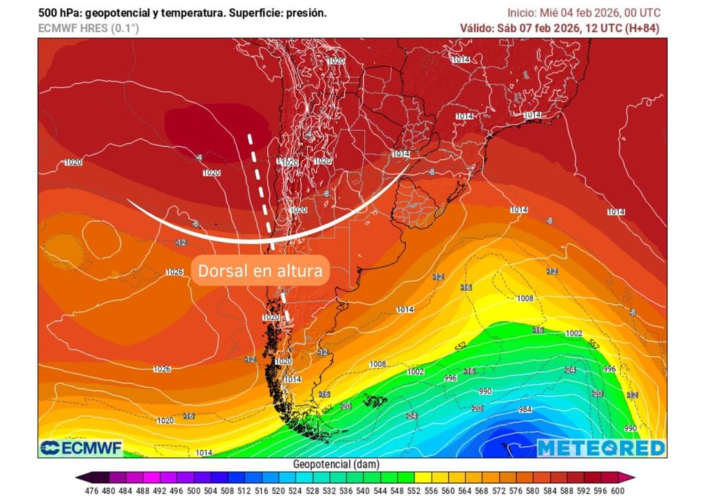 Una dorsal en altura irrumpirá en el territorio chileno a partir del viernes (06), intensificándose durante el sábado, lo que elevará las temperaturas a nivel de superficie.
