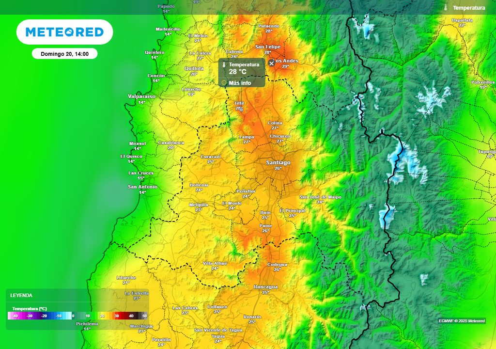 Temperatura máxima, Santiago de Chile, Meteored Temperatura máxima, Santiago de Chile, Meteored