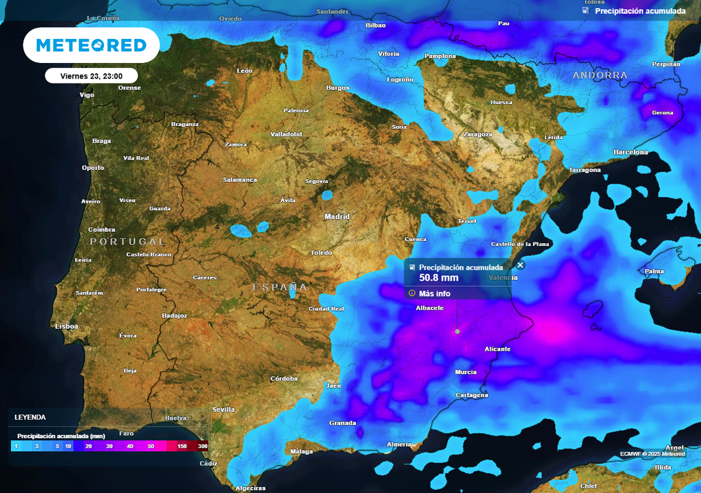 Mapa de precipitaciones acumuladas Mapa de precipitaciones acumuladas