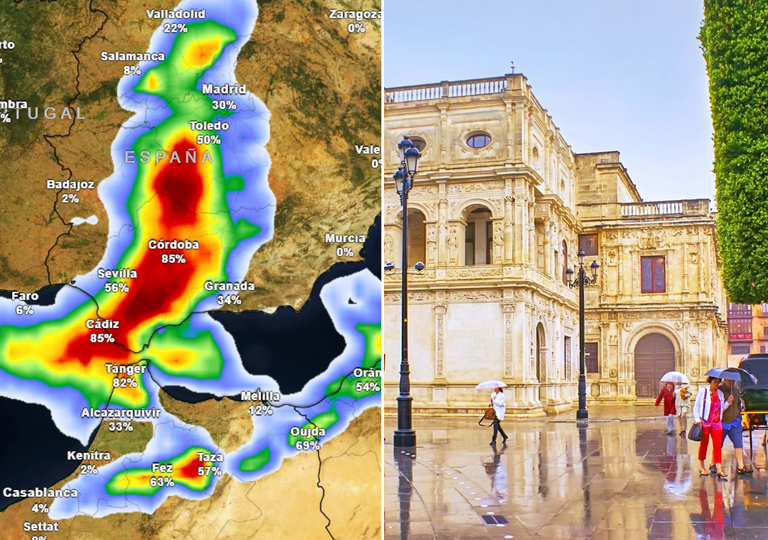 En estas provincias de Andalucía caerán más de 30 l/m2 en los próximos 4 días