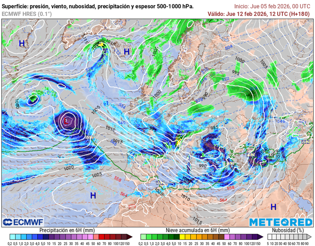 El ascenso del anticiclón de las Azores podría cambiar la circulación atmosférica en España y Europa, con posibles entradas de aire más frescas y borrascas que circularían más al norte.