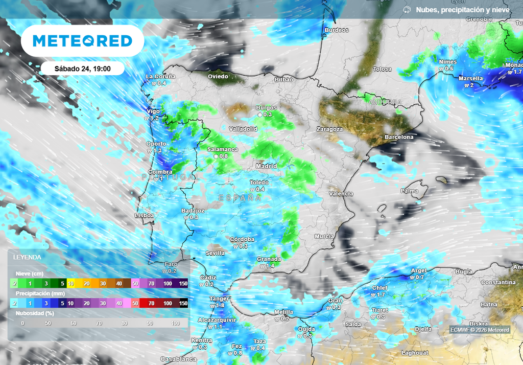 El fin de semana la noticia podría estar en la nieve si se cumple el actual escenario, con una cota baja en amplias zonas del interior.