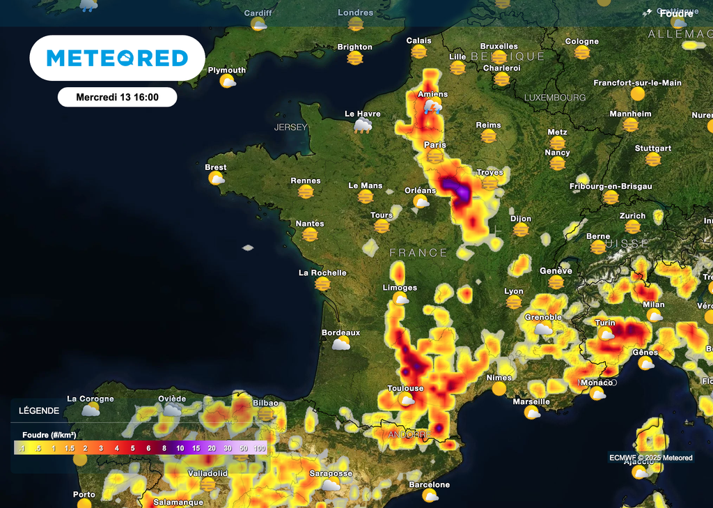 Des orages parfois forts attendus ce mercredi.