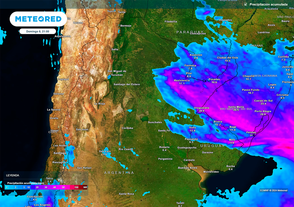 Lluvia, Tormenta, Litoral, Argentina, Inestable