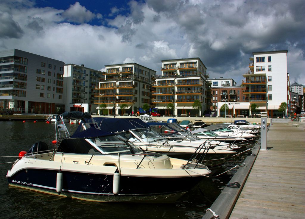 Le quartier de Sickla à Stockholm.