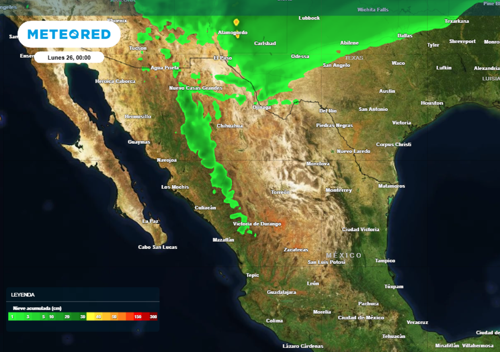Se espera caída de nieve y aguanieve en México.