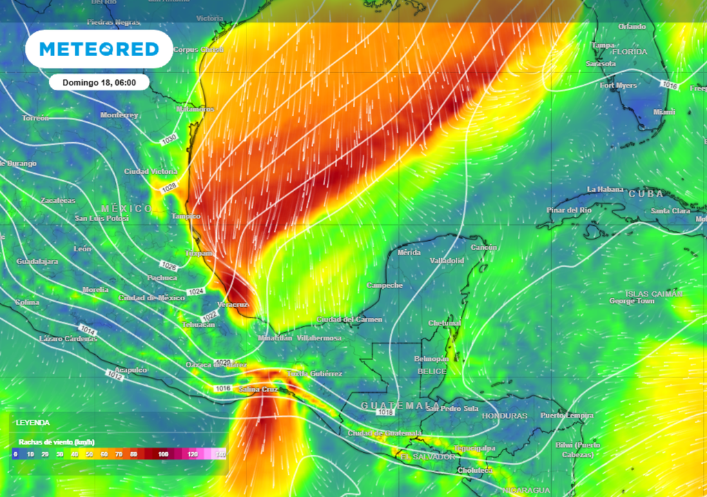 Tremendo "nortazo" estará pegando este domingo en México.