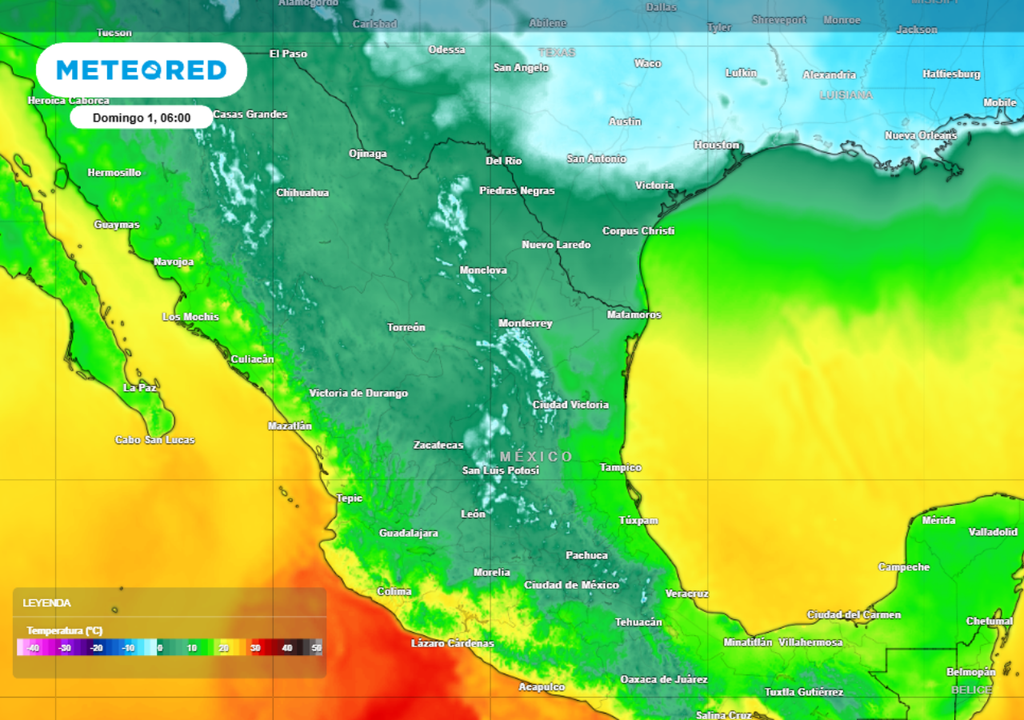 Las temperaturas descenderán hasta los -15 °C en algunas zonas de México por una masa de aire ártico.