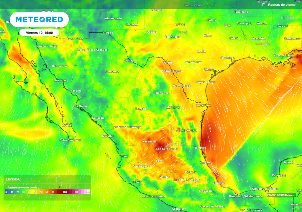 Pronóstico de viento en km/h Pronóstico de viento en km/h