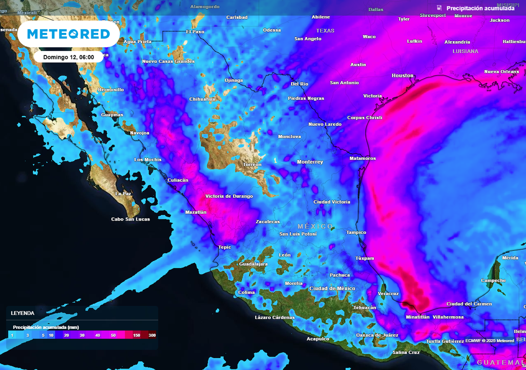 Pronóstico de lluvias acumulados en milímetros Pronóstico de lluvias acumulados en milímetros