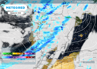 En unas horas el frente de la superborrasca Éowyn llegará a España y dejará lluvias intensas en todas estas comunidades