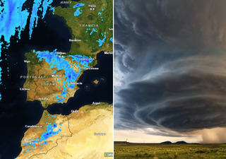 En unas horas las nubes convectivas repartirán lluvias fuertes, granizo y vendavales en todas estas zonas de España