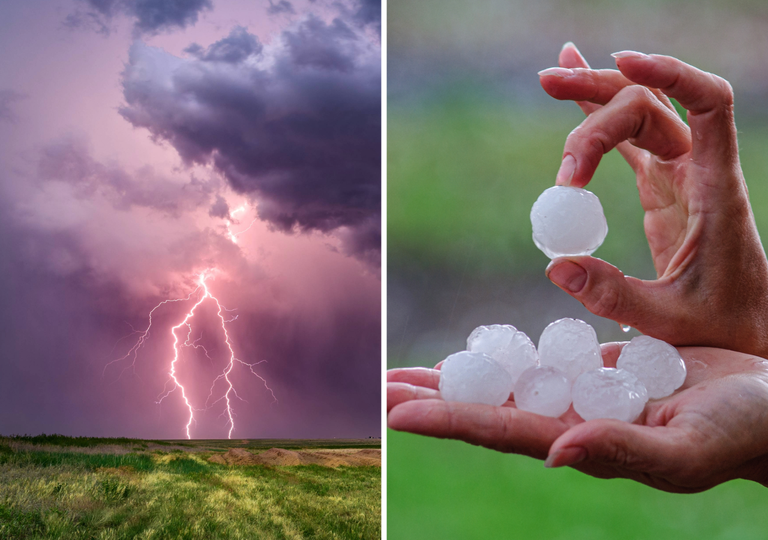 A partir de las 17 horas las tormentas dejar&aacute;n lluvias fuertes, granizo y vendavales en cuatro comunidades