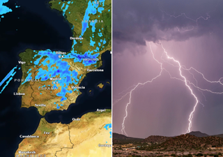 En unas horas las tormentas dejarán lluvias fuertes, rachas intensas de viento y granizo en estas zonas de España