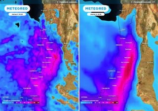 En unas horas, siete regiones de Chile recibirán el impacto de lluvias de hasta 60 mm y viento de 70 km/h
