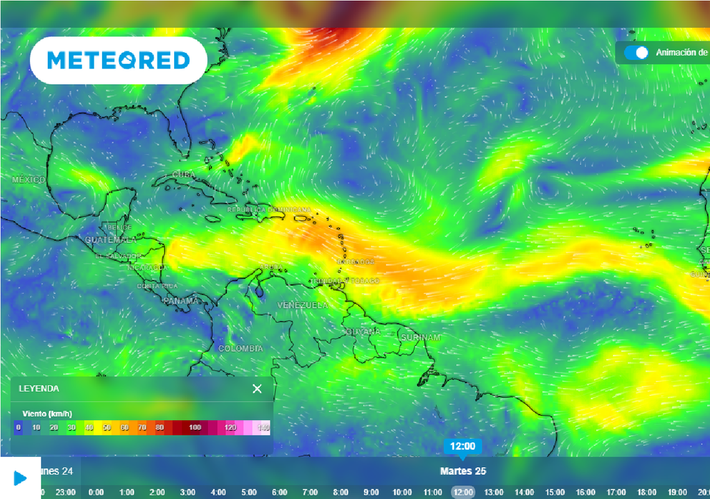 Corriente de vientos a 700 mb Corriente de vientos a 700 mb