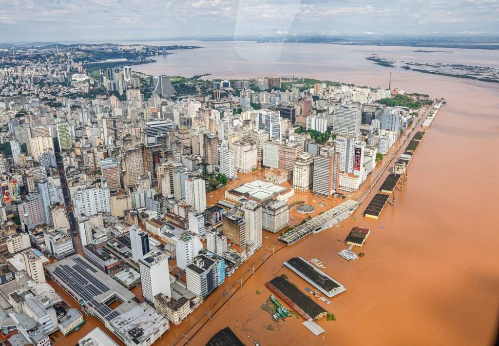 inundação, cheia, Porto Alegre, Rio Grande do Sul, Brasil